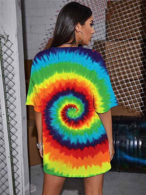 
Dizziness T Shirt Women Colorful T-shirts 3d Rainbow Shirt Print Art Punk Rock
                