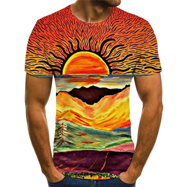 
Hippie T-shirt Men Sun Anime Clothes Graffiti T-shirts 3d Mens Clothing Hip hop
                