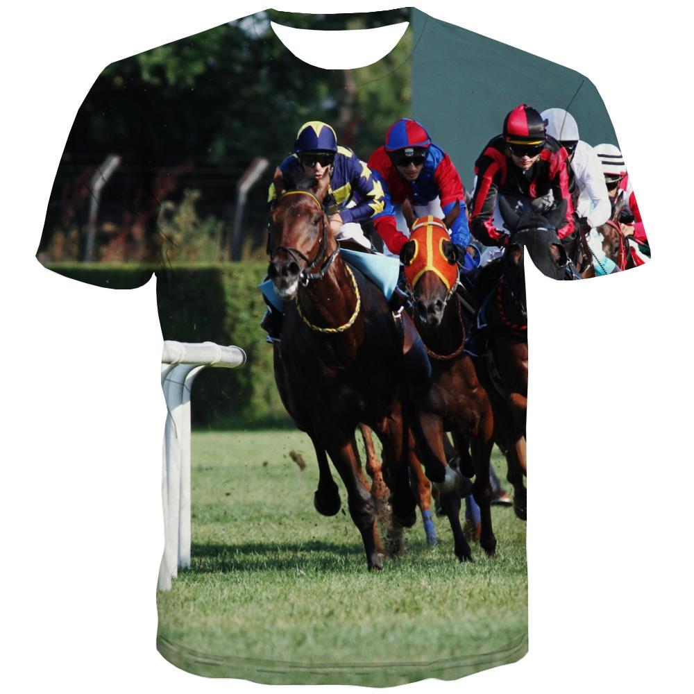 Borse T shirts Men Competition Tshirt Anime Raced Shirt Print Equestrian T-shirts 3d