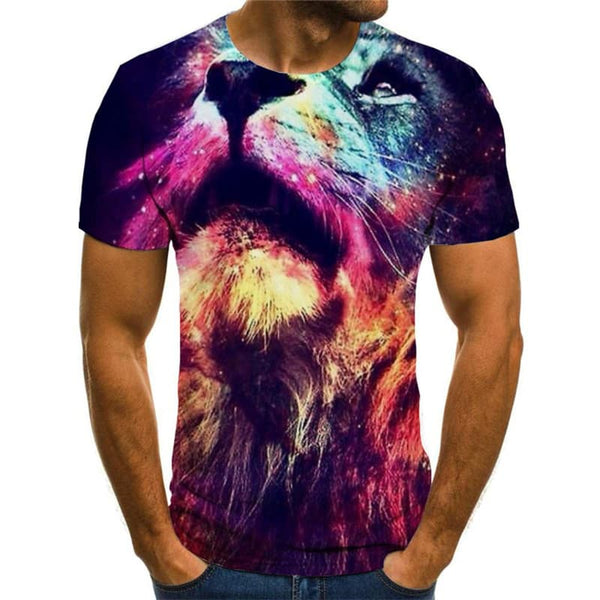 
Lion T shirt Men Animal Tshirts Casual Colorful Shirt Print Graffiti T-shirts 3d
                
