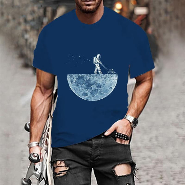 
Astronaut T-shirt Men Cherish Tshirts Casual Novel Anime Clothes Space Tshirt Printed
                