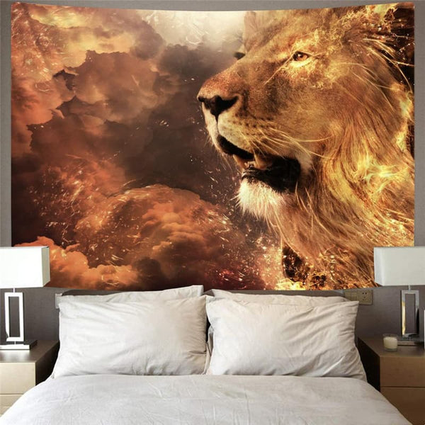 
Lion Tapiz Animal Rug Wall Anime Tapestries Nebula Wall Tapestry Harajuku Tenture Mandala
                