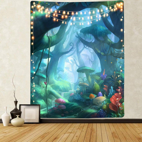 
Cartoons Tapiz Anime Tapestries forest Tenture Mandala mushroom Home Tapestrys fantasy Wall Tapestry
                