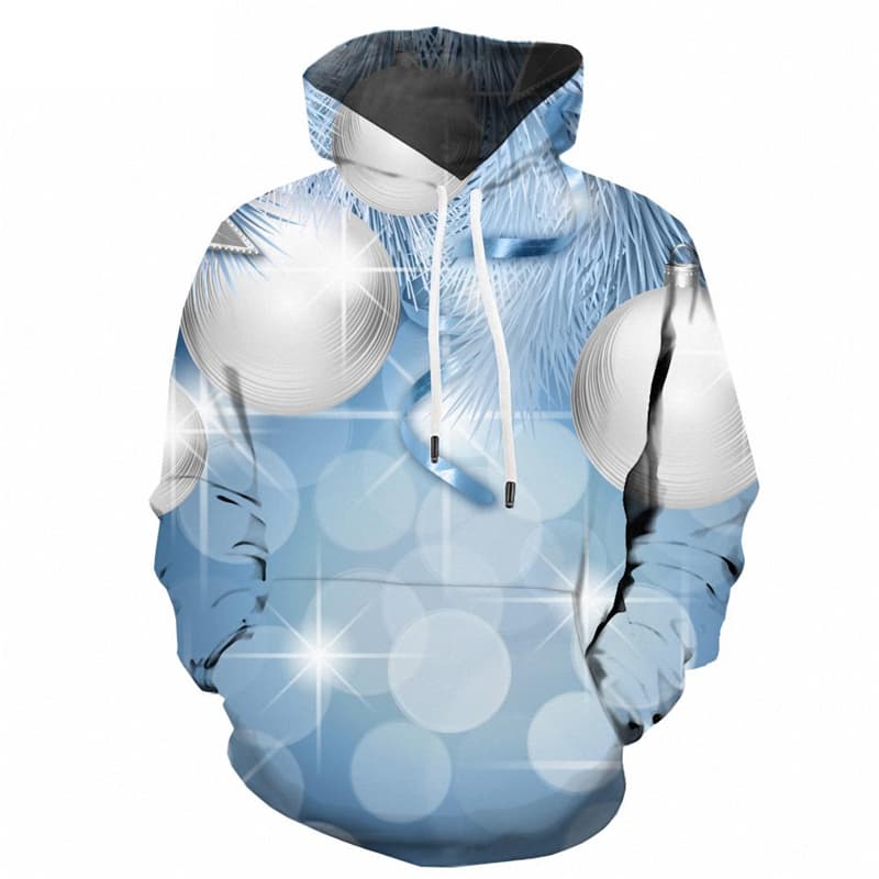 Christmas Sweatshirts men New Year Hoodie Print Party Sweatshirt Printed