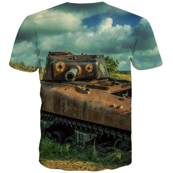 
Tank T shirts Men Military Tshirts Cool Metal Shirt Print Landscape T shirts Funny War Tshirt Printed - KYKU
                