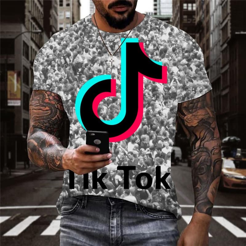 Douyin T shirt Men Music Funny T shirts Party Tshirts Casual Hip Hop Tshirt Printed