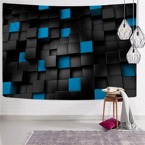 
Geometric Tapestry Psychedelic Wall Tapestry Vortex Tenture Mandala Black Home Tapestrys Stereoscopic Rug Wall
                