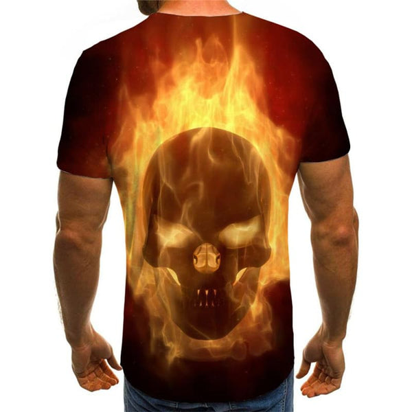 
Skull T shirt Men Flame Tshirt Printed Gothic Anime Clothes Funny Shirt Print
                