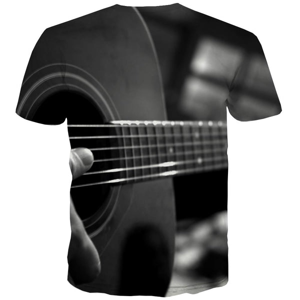 
Guitar T shirts Men Music T shirts Funny Wooden T-shirts Graphic Metal Tshirts Novelty
                