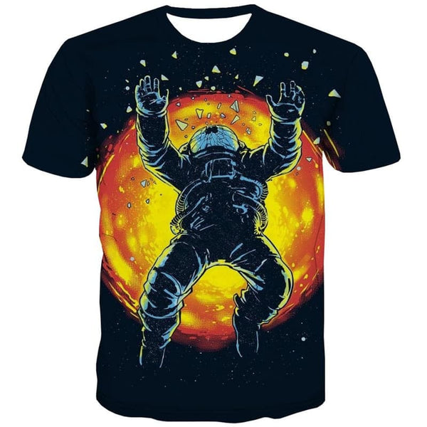 
Astronaut T-shirt Men Flame Shirt Print Space Tshirts Casual Earth T-shirts 3d
                
