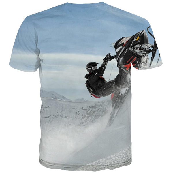 
Ski T shirts Men White Tshirts Cool Movement T-shirts 3d Snowfield Shirt Print
                
