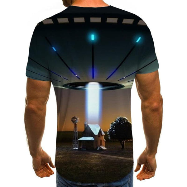 
Ufo T-shirt Men Landscape Funny T shirts Tree T-shirts 3d Harajuku Shirt Print
                