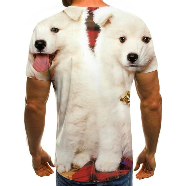
Animal T shirts Men Dog Tshirts Novelty Lovely T shirts Funny Christmas Tshirts Cool White Shirt Print
                