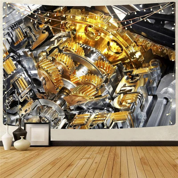 Engine Tapiz Gear Home Tapestrys Art Wall Tapestry Decor Mandala Hippie Printed