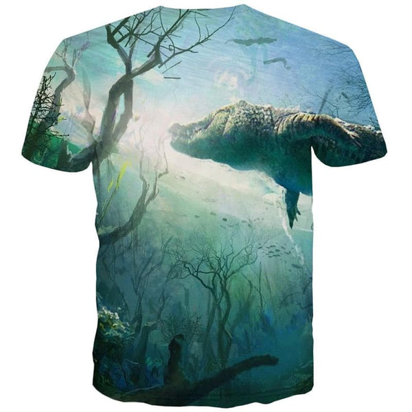
Crocodile T shirt Men Animal Tshirts Casual Tree Tshirt Printed Ocean Shirt Print
                