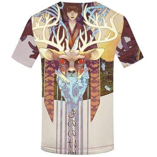 
Deer T-shirt Men Animal Shirt Print Colorful Tshirts Cool Japan T-shirts Graphic Art Tshirt Printed Short Sleeve T shirts - KYKU
                