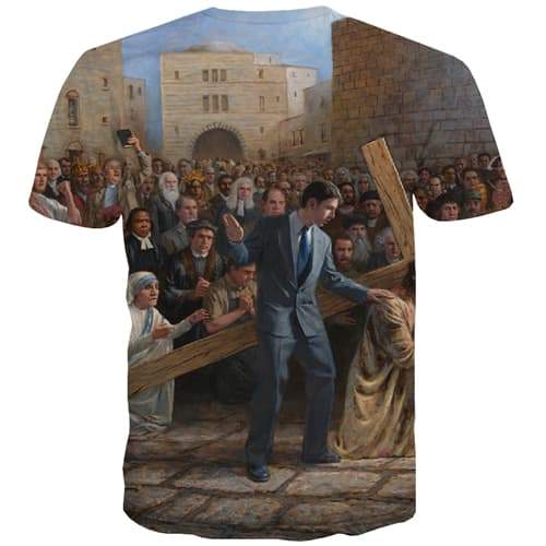 
Jesus T shirts Men Christian Shirt Print Street Tshirts Novelty Retro T-shirts 3d Short Sleeve Full Print Men Digital Slim Rock - KYKU
                