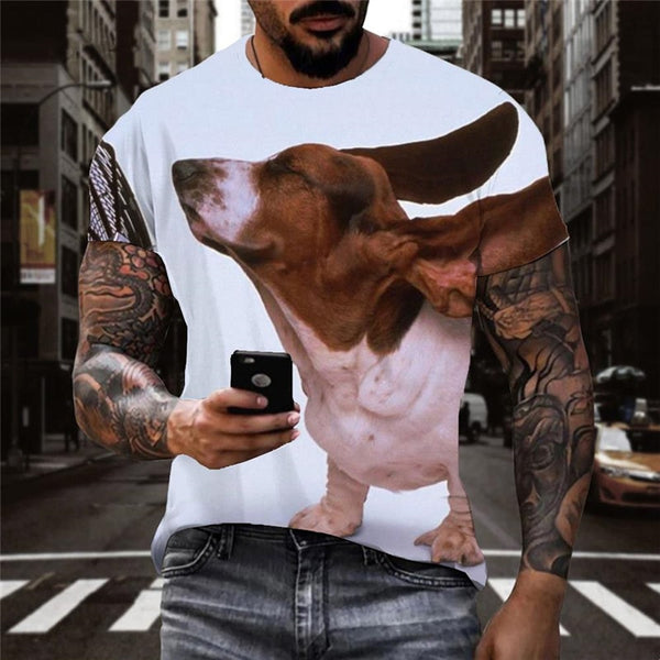 
shirts dog tee top Puppy Cute animal art costume Cool male big Smart dogs
                