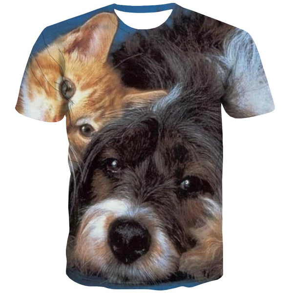 
shirt animaldocile pets CoolCasual art costume men cat and dog
                