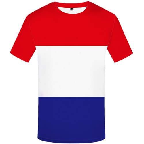 France T shirts Men Flag Tshirts Casual Colorful Tshirts Novelty Gothic Tshirt Anime Harajuku T-shirts 3d Short Sleeve T shirts - KYKU