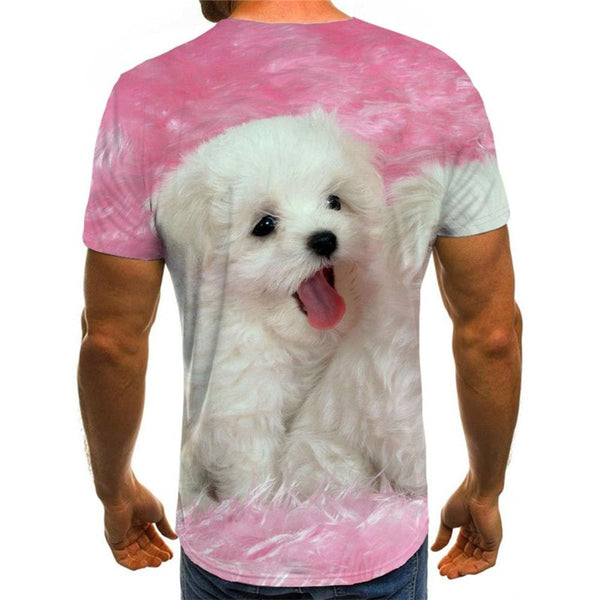 
Little White dog shirts Print clothes Puppy Cute Pets man Casual art costume big Smart dogs
                