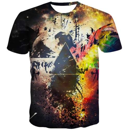 Colorful T-shirt Men Graffiti Tshirts Cool Galaxy T shirts Funny Animal Tshirt Printed Hip Hop Shirt Print Short Sleeve summer - KYKU