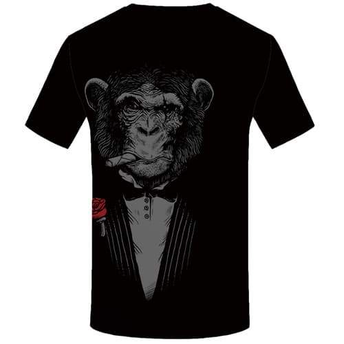 
Smoking Monkey T shirts Men Animal Tshirts Cool Black Tshirts Novelty Rose T-shirts Graphic Gothic Tshirt Anime Short Sleeve - KYKU
                