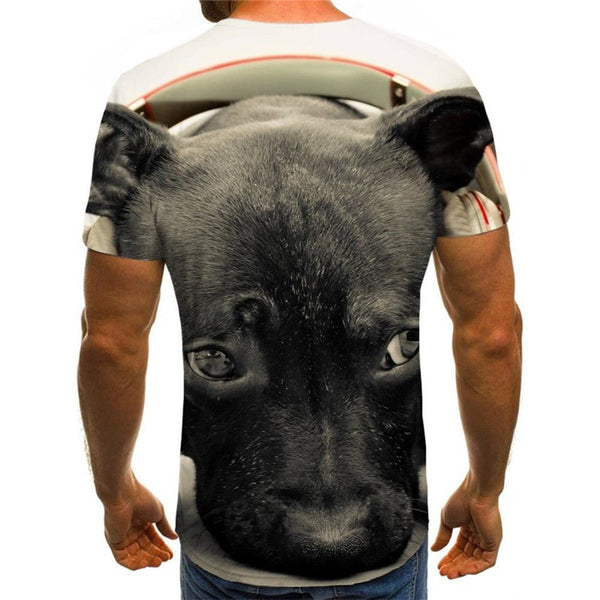 
dog t shirt Puppy Cute animal shirt tee big Smart dogs art costume Casual men's
                