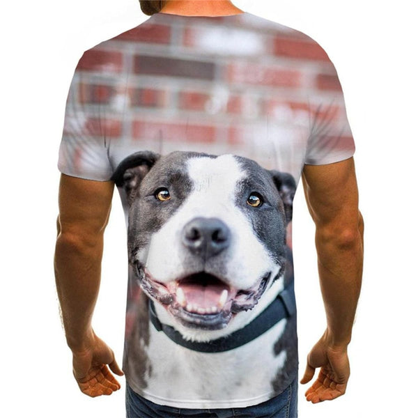 
dog t shirt Casual shirt 3D Puppy Cute animal big Smart dogs art costume Cool male
                