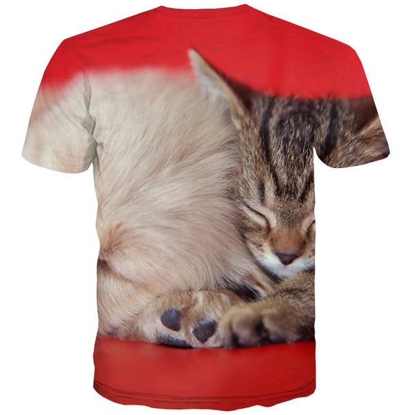 
animal tshirtFunny 3D t shirt docile petsCasual men art costume cat and dog
                