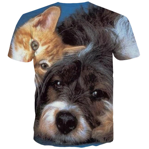 
shirt animaldocile pets CoolCasual art costume men cat and dog
                