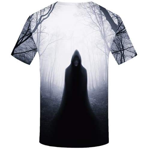 
Alien T-shirt Men Skull Shirt Print Forest Tshirts Novelty Gray T-shirts Graphic Gothic Tshirts Cool Short Sleeve Punk Rock - KYKU
                