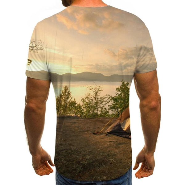 
Landscape T shirt Men Outdoor Tshirt Printed Tree Anime Clothes Cloud Shirt Print
                