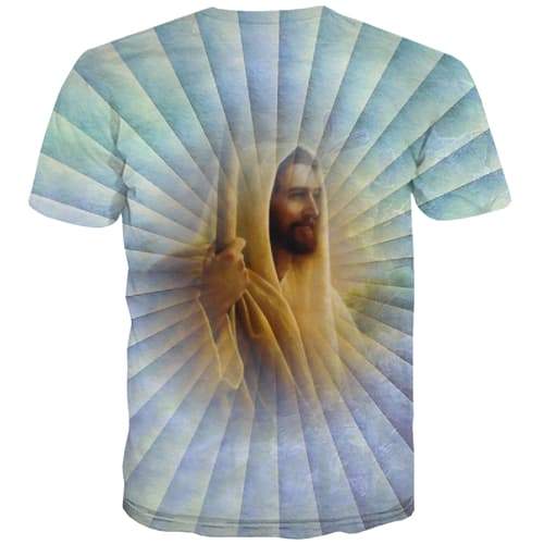 
Jesus T-shirt Men Christian T shirts Funny Pax Christi Tshirts Cool Abstract T-shirts 3d Art T-shirts Graphic Short Sleeve - KYKU
                