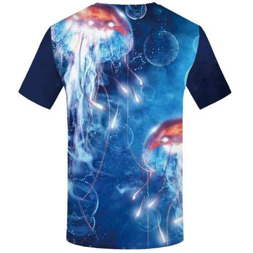
Jellyfish T shirts Men Psychedelic Tshirts Novelty Blue T-shirts 3d Ocean T-shirts Graphic Short Sleeve Hip hop Men Tee Slim - KYKU
                