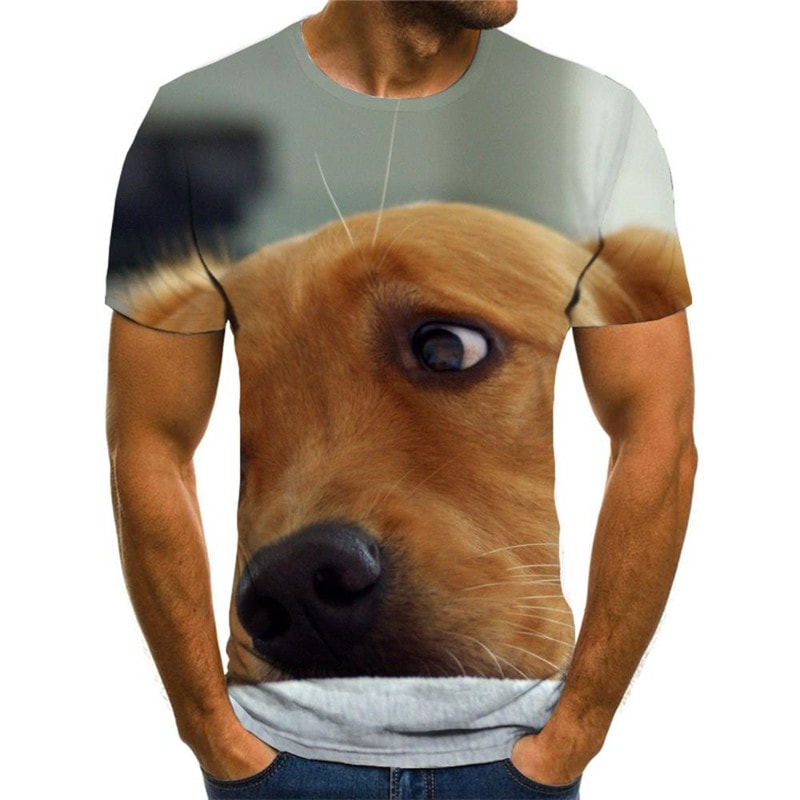Golden Retriever dog t shirt Puppy Cute Pets shirt tee Cool big Smart dogs art costume man