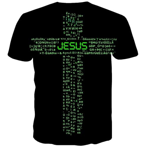 
Jesus T shirts Men Cross Tshirts Novelty Christian Tshirts Cool Letter Tshirt Printed Black T-shirts 3d Short Sleeve Fashion Men - KYKU
                