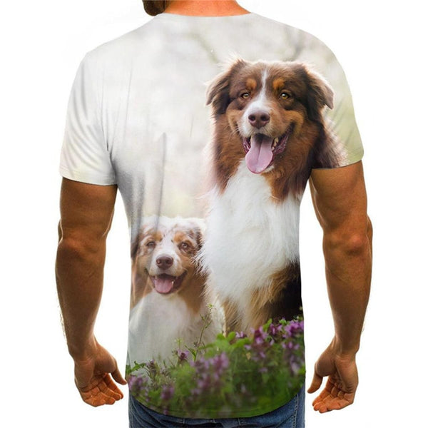 
dog t shirts Funny 3D t shirt Puppy Cute animal men's art costume Casual big Smart dogs
                