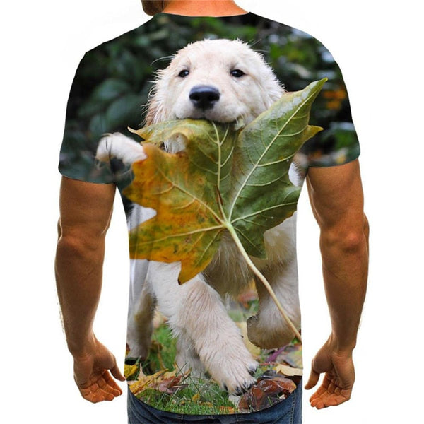 
Golden Retriever dog tshirt Puppy Cute Pets clothing big Smart dogs man Cool art costume
                