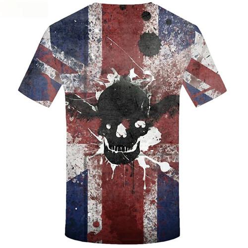 
Skull T-shirt Men British Flag Tshirts Cool Ink Tshirts Novelty Wing Tshirts Casual Short Sleeve summer Men Tee Top Streetwear
                