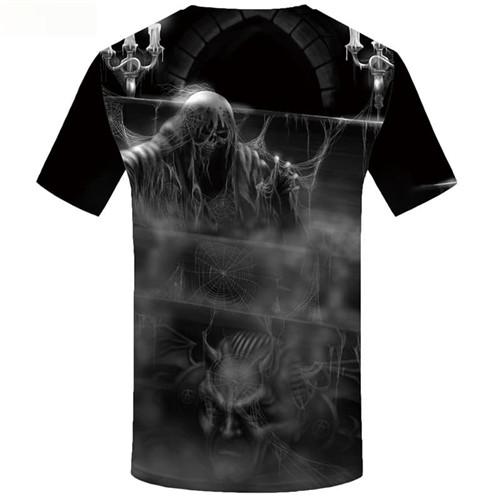
Skull T shirts Men Spider Web Tshirt Anime Black Tshirts Casual Punk T-shirts 3d Short Sleeve Full Print Unisex New O-neck
                