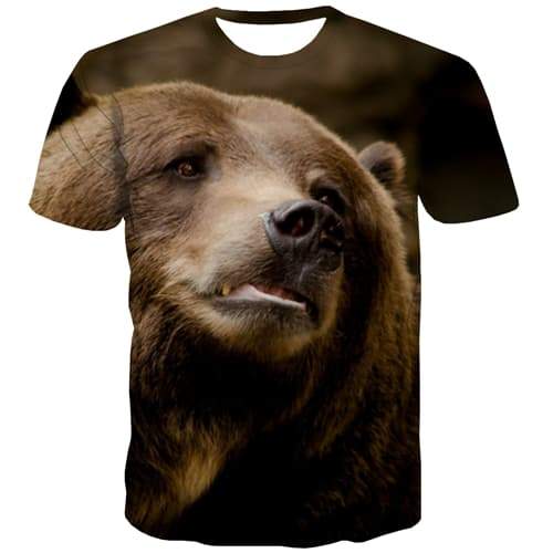 Animal T shirts Men Dog Shirt Print Ferocious Tshirt Anime Funny Tshirts Cool Street T-shirts 3d Short Sleeve summer Unisex Tops - KYKU