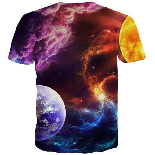 
Galaxy Space T shirts Men Flame Tshirts Novelty Lightning Shirt Print Vintage T shirts Funny Colorful T-shirts Graphic - KYKU
                