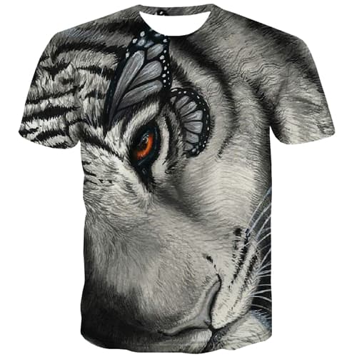 Animal T-shirt Men Feather Shirt Print Funny Tshirts Cool Harajuku T-shirts 3d Leisure Tshirt Anime Short Sleeve summer Unisex - KYKU