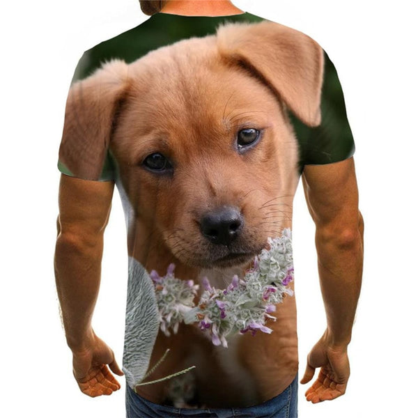 
t shirts dog Puppy Cute animal Novelty 3D shirt big Smart dogs men outfits Cool
                