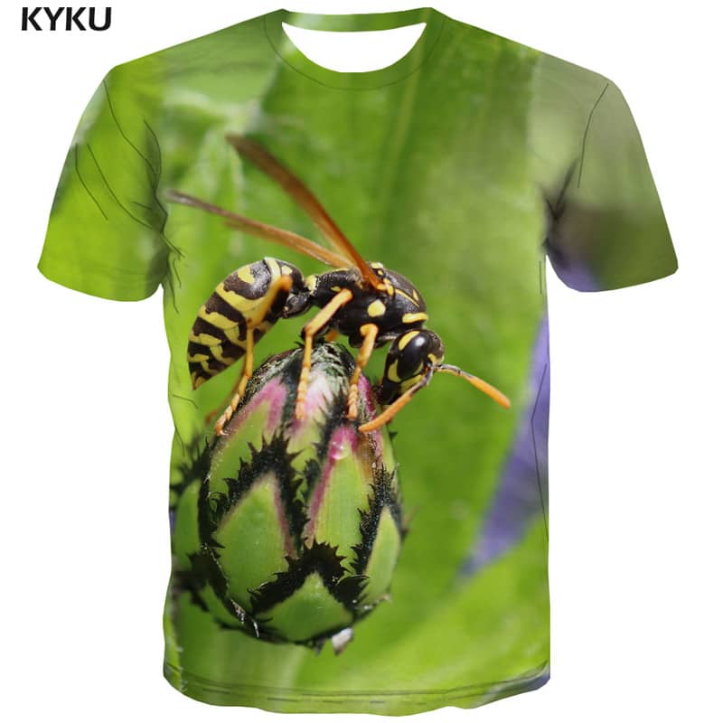 t shirt insect plant Casual shirt 3D Casual beautiful man art costume