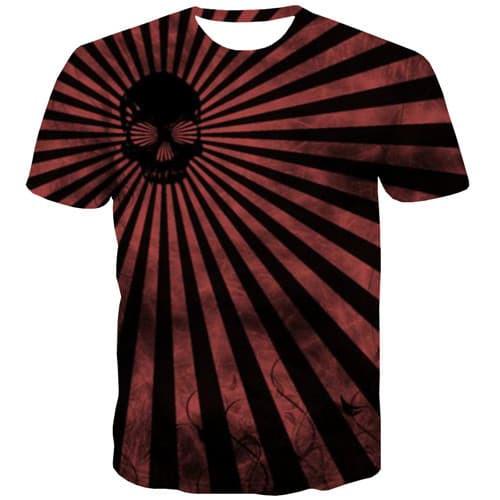 Skull T-shirt Men Abstract T-shirts 3d Geometric Tshirts Novelty Dizziness Tshirt Printed Hip Hop Tshirt Anime Short Sleeve - KYKU