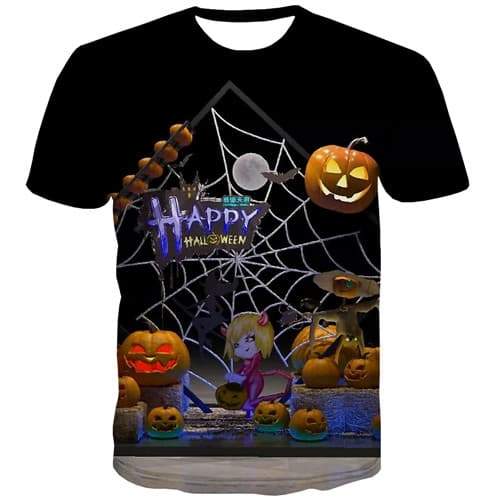 Halloween T shirts Men Cosplay Tshirt Printed Happy T-shirts Graphic Moon Tshirts Cool Funny T shirts Funny Short Sleeve summer - KYKU