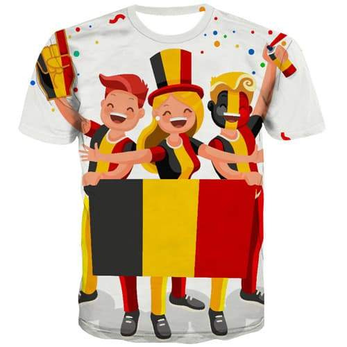 Cartoon T-shirt Men German Flag T-shirts 3d Germany Tshirt Anime Graffiti Tshirts Novelty Magic Tshirts Cool Short Sleeve - KYKU