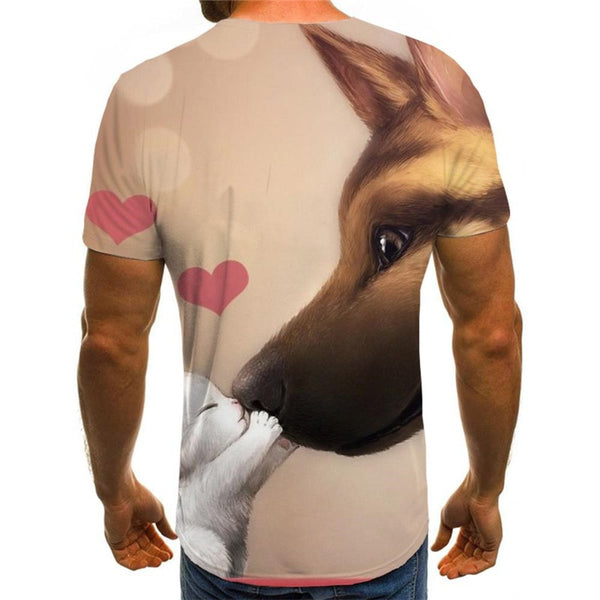 
dog shirt Puppy Cute Pets tee shirt big Smart dogs Cool art costume men
                